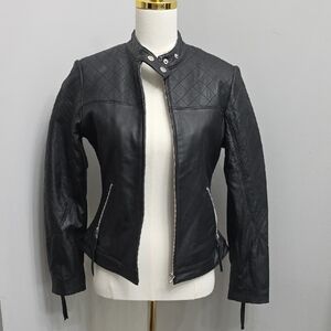 Moda International Victoria's Secret Vintage Black Leather Jacket